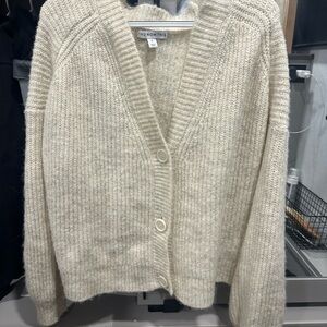 Indi & Cold Women's Cream Cardigan Sweater